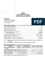 NTE85 Silicon NPN Transistor General Purpose Amplifier: Applications