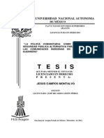 Tesis Policia Comunitaria Como Propuesta en Guerrero