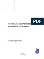 Argamassa Propriedades