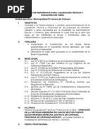 Términos de Referencia para Liquidación Técnica y Financiera de Obra