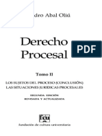 Derecho Procesal Tomo Ii Alejandro Abal Oliu 1 PDF