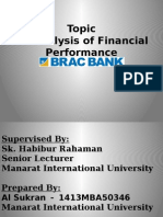 An Analysis of Financial Performance of BRAC Bank LTD - Al Sukran