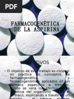 Farmacogenética y Farmacogenomica de La Aspirina