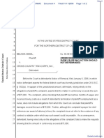 Segel v. Cross Country Travcorps, Inc - Document No. 4