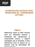 Intervención Docente Ante Problemas de Comprensión Lectora