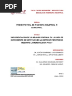 Mejora de La Productividad en La Empresa Fabricadora de Estructuras Metalicas para Mototaxi