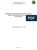 Modelagem Matemática de Um Motor de Corrente Contínua e Apresentação de Suas Curvas Características