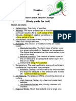 Weather Study Guide Earth Science