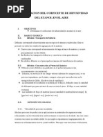 Difusividad Del Etanol en El Aire