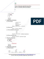 CBSE Class-12 Chemistry Quick Revision Notes Chapter-11: Alcohols, Phenols and Ethers Structure of Alcohols