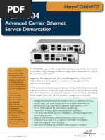 Advanced Carrier Ethernet Service Demarcation: Metroconnect