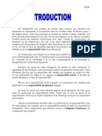 Responsabilité de L'auditeur