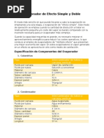 Tarea 2 - Evaporador de Efecto Simple y Doble