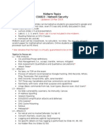 Midterm Topics CS6823 - Network Security: Updated 10 Mar 2014