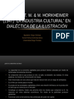 Adorno y Horkheimer. Industria Cultural