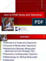 How To Write Goals and Objectives