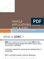 Oracle Applications Using Java & JDBC