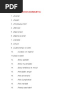 Ejemplos de Oraciones Exclamativas