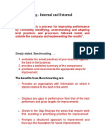 Benchmarking - Internal and External