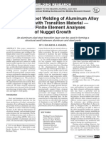 Resistance Spot Welding of Aluminum Alloy To Steel With Transition Material - Part II: Finite Element Analyses of Nugget Growth