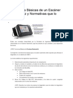 Funciones Básicas de Un Escáner Automotriz y Normativas Que Lo Regulan