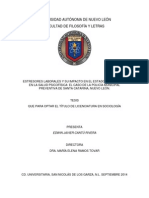 Estresores Laborales y Su Impacto en La Salud Psicofísica: El Caso de La Policía Municipal Preventiva de Santa Catarina, Nuevo León.