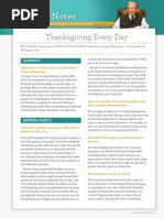 Sermon Notes: Thanksgiving Every Day