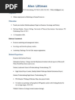 Alan Littman Resume