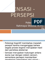 Sensasi - Persepsi - Psi Kognitif