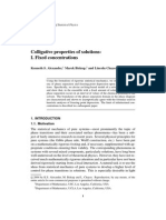 Colligative Properties of Solutions: I. Fixed Concentrations