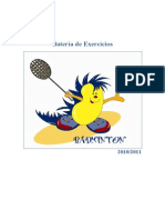 Exercicios de Badminton PROGRESSÕES