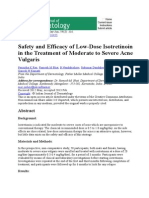 Safety and Efficacy of Low-Dose Isotretinoin in The Treatment of Moderate To Severe Acne Vulgaris