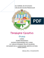 Ensayo Del Paradigma Educativo