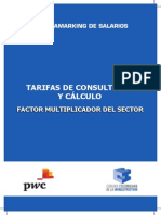 Tarifas de Consultoría y Cálculo Del Factor Multiplicador Del Sector