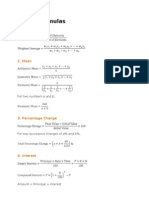 Maths Formulas: 1. Averages