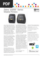 Zebra ZQ500 Series Data Sheet