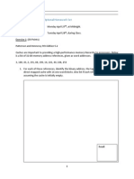 Computer Architecture: Optional Homework Set: Black Board Due Date: Hard Copy Due Date