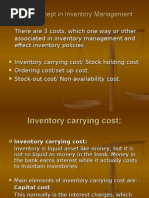 Cost Concept in Inventory Management