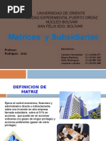 Matrices y Subsidiarias