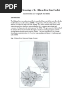 Historical Chronology of The Old Man River Dam Conflict