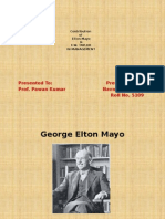 Contribution of Elton Mayo