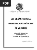 Yucatan Ley Organica de La Uady