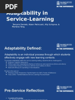 Adaptability in Service-Learning: Tempris Daniels, Adam Patricoski, Ally Schipma, & Marlena Yang