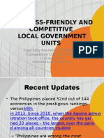 Business Friendly and Competitive LGUs by Dir. ALFBonagua