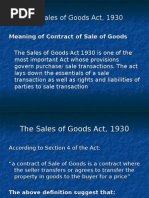 The Sales of Goods Act, 1930