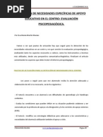 Detección de Necesidades Específicas de Apoyo Educativo en El Centro: Evaluación Psicopedagógica