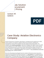 Case Study Solution Close Procurement Contract Pricing: Lecture #5 4/29/15