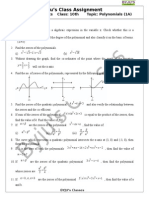 Polynomial (BCA) - 1A Class-10th Assignment