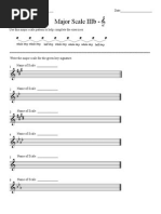 Œ Œ Œ Œ Œ Œ Œ Œ ### & BB & #### & BBBB & & BBB Major Scale Iiib