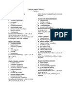 Business Statistics Key Formulas